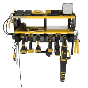 PTR-60001-BKYL PERMASTEEL Power Tool Organizer Wall Mount