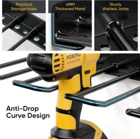 313036130116 POKIPO Power Tool Organizer Drill Holder Wall #3