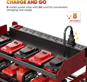 696537418748 POKIPO Power Tool Organizer Wall Mount Charging #2