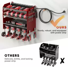 696537418748 POKIPO Power Tool Organizer Wall Mount Charging #3