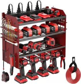 696537418748 POKIPO Power Tool Organizer Wall Mount Charging