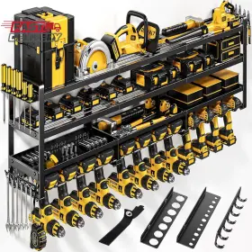 744110270419 POKIPO Power Tool Organizer Wall Mount Loads