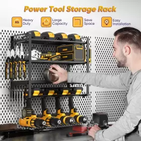752870863048 POKIPO Power Tool Organizer Wall Mount Drill #2
