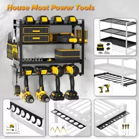 752870863048 POKIPO Power Tool Organizer Wall Mount Drill #3