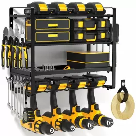 752870863048 POKIPO Power Tool Organizer Wall Mount Drill