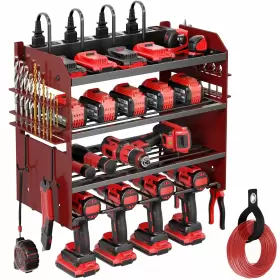 752870899344 POKIPO Power Tool Organizer Drill Holder Station