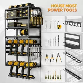 752870929454 POKIPO Power Tool Organizer Drill Holder Wall #3