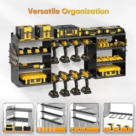 752870933321 POKIPO Power Tool Organizer Wall Mount Drill #2