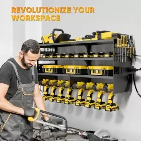 752870979374 POKIPO Power Tool Organizer Wall Mount Charging #2