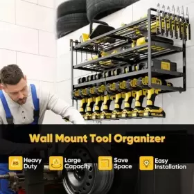 752870989809 POKIPO Power Tool Organizer Wall Mount Widen Lay #2