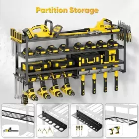752870989809 POKIPO Power Tool Organizer Wall Mount Widen Lay #3