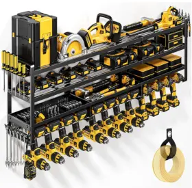 768346016382 POKIPO Tool Organizer Drill Holder Storage Rack
