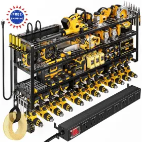 PKP202505 POKIPO Tool Organizer Wall Mount Charging Tier Rack