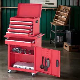 TCH-M0051-RD POLAR AURORA Tool Chest Rolling Storage Cabinet