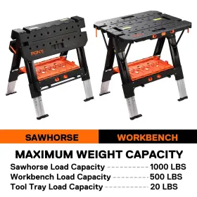 044295992145 PONY Folding Table Sawhorse Workbench #3
