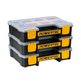 72117-P3 POWERTEC Organizer Tool Box Compartments Stackable