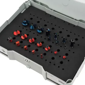 843441104476 POWERTEC Router Bit Tray Organizer Festool Sys