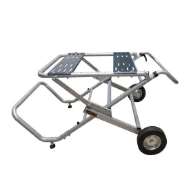 843441115977 POWERTEC Table Saw Stand Jobsite Wheels Upright