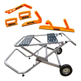 MT4009D POWERTEC Rolling Table Saw Stand Ergonomic Push Block