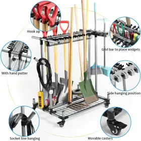 691044847678 QTJH Mobile Garden Tool Organizer Garage Storage #2
