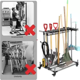 691044847678 QTJH Mobile Garden Tool Organizer Garage Storage #3