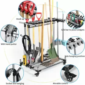 761770784735 QTJH Mobile Garden Tool Organizer Garage Storage #2