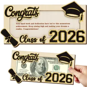 765360316962 REPNALM Graduation Holder Her Him Wooden Wood
