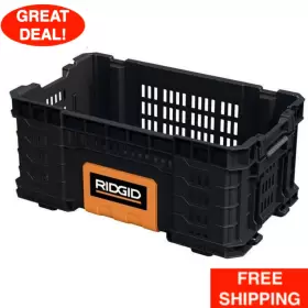 206291778 RIDGID Pro Box Stackable High Impact Tool Storage