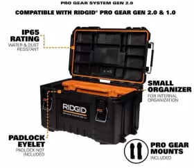 254065-254067-254071 RIDGID Rolling Tool Box Storage Lockable #3