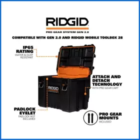 254073 RIDGID Pro Gear Tool Box Storage Toolbox #3