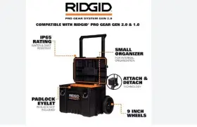 445020014034 RIDGID Pro Gear Stackable Terrain Rolling Tool