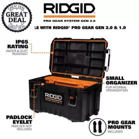 445042159195 RIDGID Pro Gear Modular Tool Box Storage #2