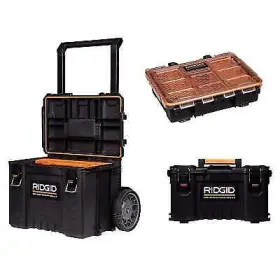 5656 RIDGID Rolling Tool Box Stackable Lockable Organizer