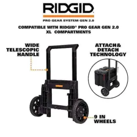 731161059407 RIDGID Rolling Tool Box Storage Organizer Wheels #2