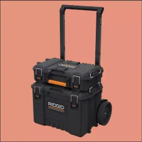 744110612240 RIGID Stackable Rolling Tool Box Pro Gear