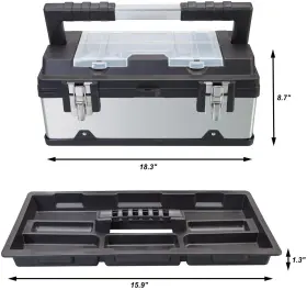 810104649049 ROAD DAWG Torin Steel Storage Tool Box Organi #2