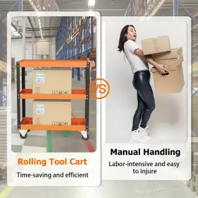78996 ROLLING TOOL CART Mobile Service Utility Mechanic #3
