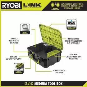 445041365399 RYOBI Link Tool Box Lockable Secure Lid Water #3
