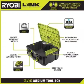 6-COMPARTMENT RYOBI Link Tool Box Modular #3