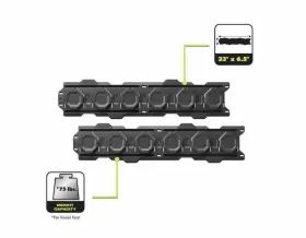 STM104-STM503K-STM504 RYOBI Modular Storage Wall Rails Kit #2