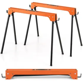 798470282872 S-AFSTAR Saw Horses Pack Folding Table Twin