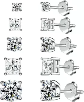 744759806307 SEVILLE CLASSICS Sterling Stud Earrings Set