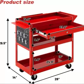 629721758474 SILVEL Tier Rolling Tool Utility Wheels #2