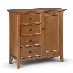 AXCRAMH15-LGB SIMPLI HOME Amherst Solid Wood Storage Cabinet