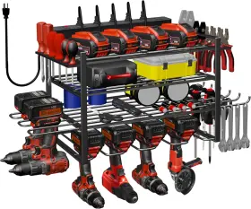 705353328213 SPACLEAR Power Tool Organizer Wall Mount Station