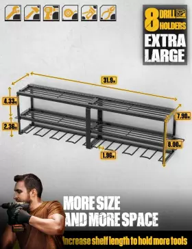 696594248678 SPAMPUR Power Tool Organizer Slots #2