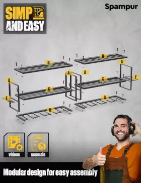 696594248678 SPAMPUR Power Tool Organizer Slots #3