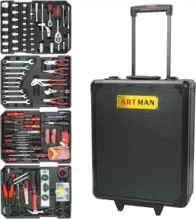 689993237183 SPOFLYINN Tool Set Box Wheels Safe Lockable #2