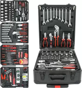 689993237183 SPOFLYINN Tool Set Box Wheels Safe Lockable