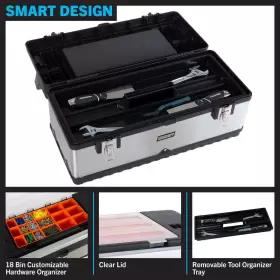 18-COMPARTMENT STALWART Tray Tool Box #3